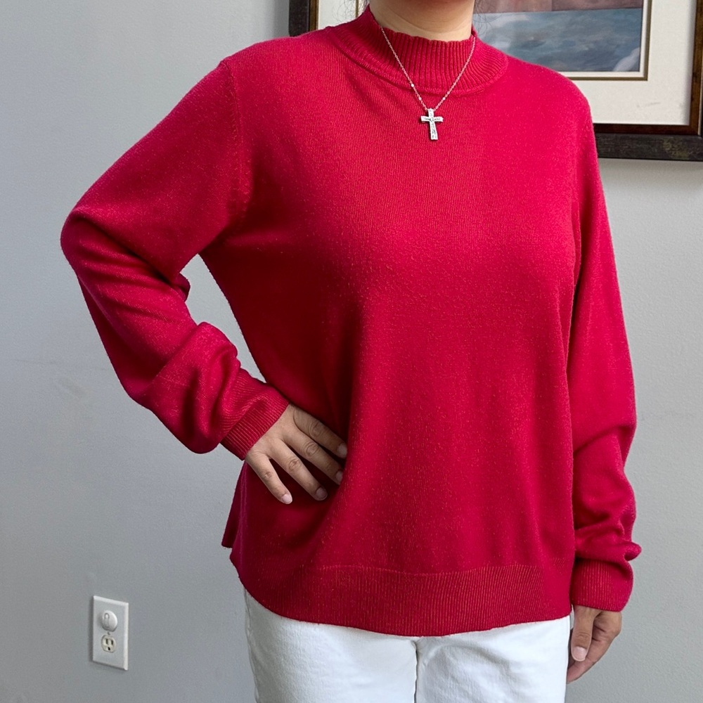 sagharbor red sweater size XL